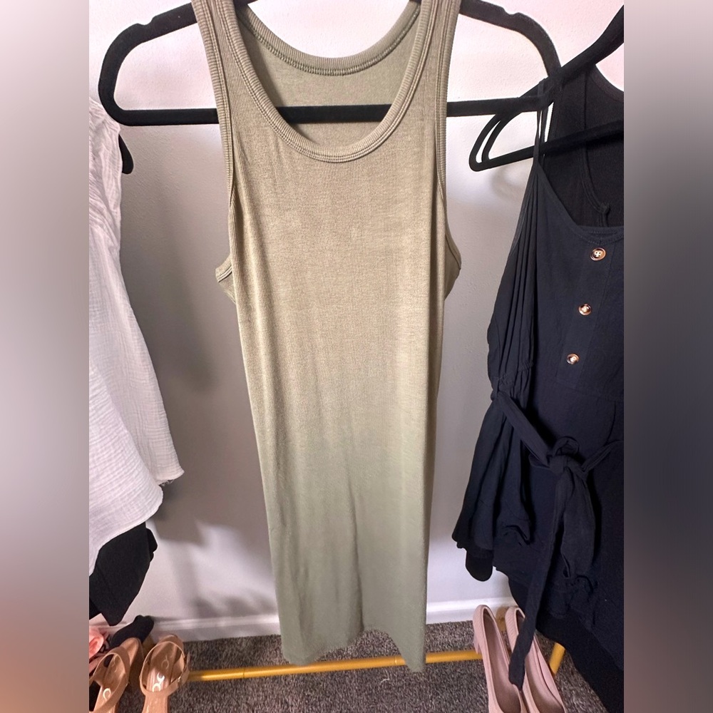 Large Ribbed body-con dress